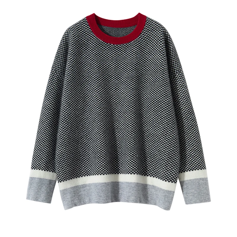 Hot Sale 2023 Autumn Winter 100% Pure Cashmere Sweater Women\'s Fashion Thicken Pullover Female Loose Large Size Knitted Jumper