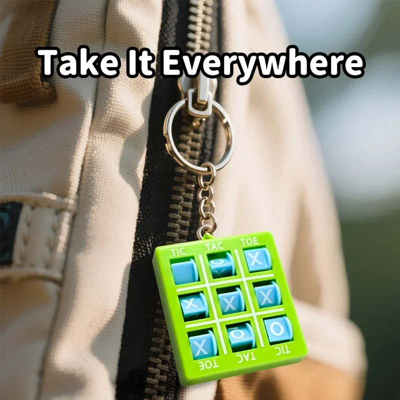 Tic-Tac-Toe المفاتيح هدايا الحفلات لعبة Tic Tac Toe للأطفال المحمولة الوالدين والطفل لعبة تفاعلية هدايا عيد الميلاد #4