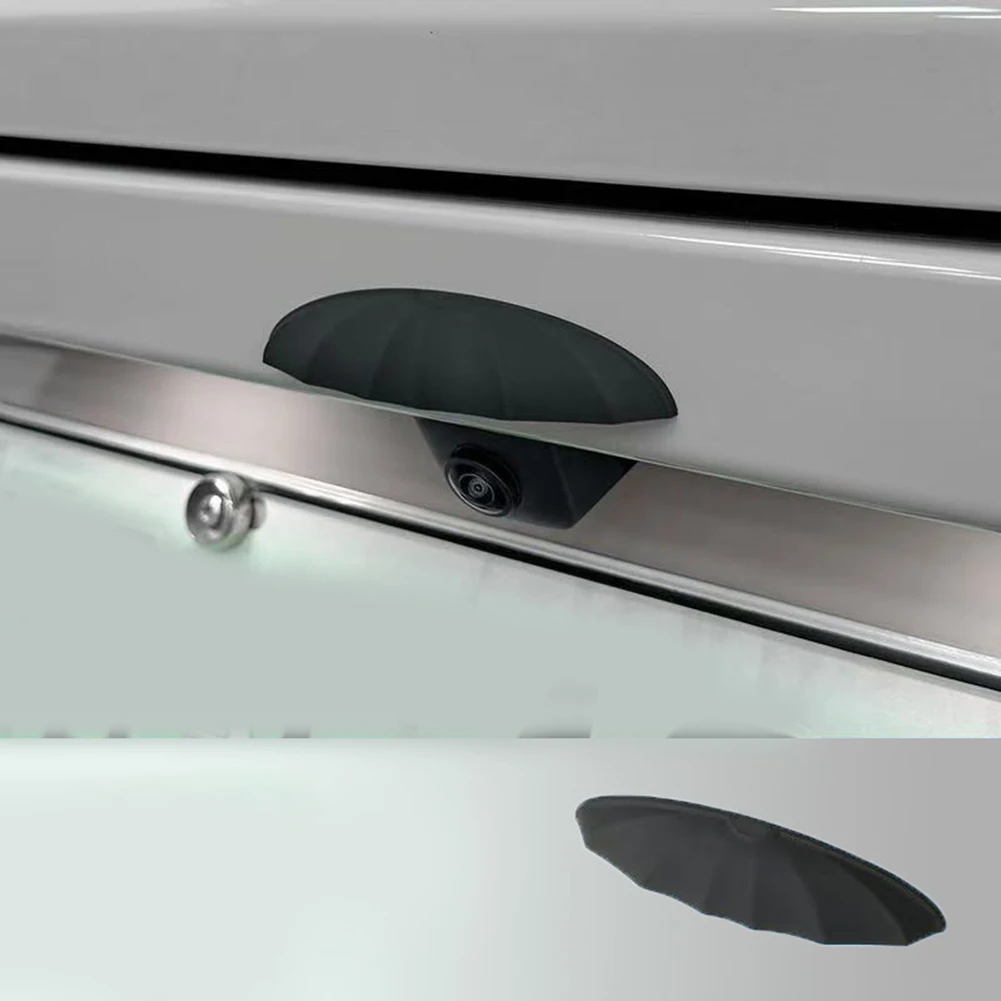 Rear Camera Rain Cover for Cars Featuring Condensation Control and Drainage Design for Uninterrupted Rear Camera Use