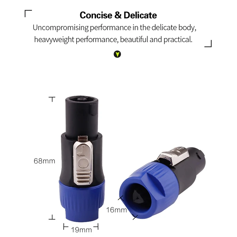 YYTCG Ohm Plug 4-core Professional Plug Amplifier Audio Cable Connector, Solder-free Design, Easy Installation 10pcs/20pcs