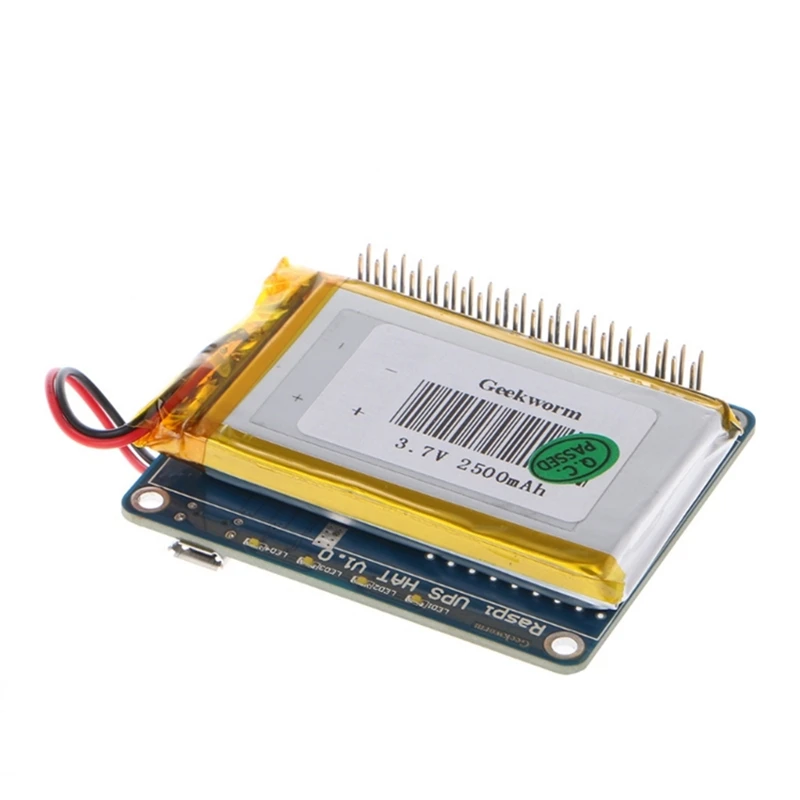 UPS HAT Module 2500mAh Lithium  Battery Raspberry Pi 3 Model B/Pi 2B/B+/A+ AU