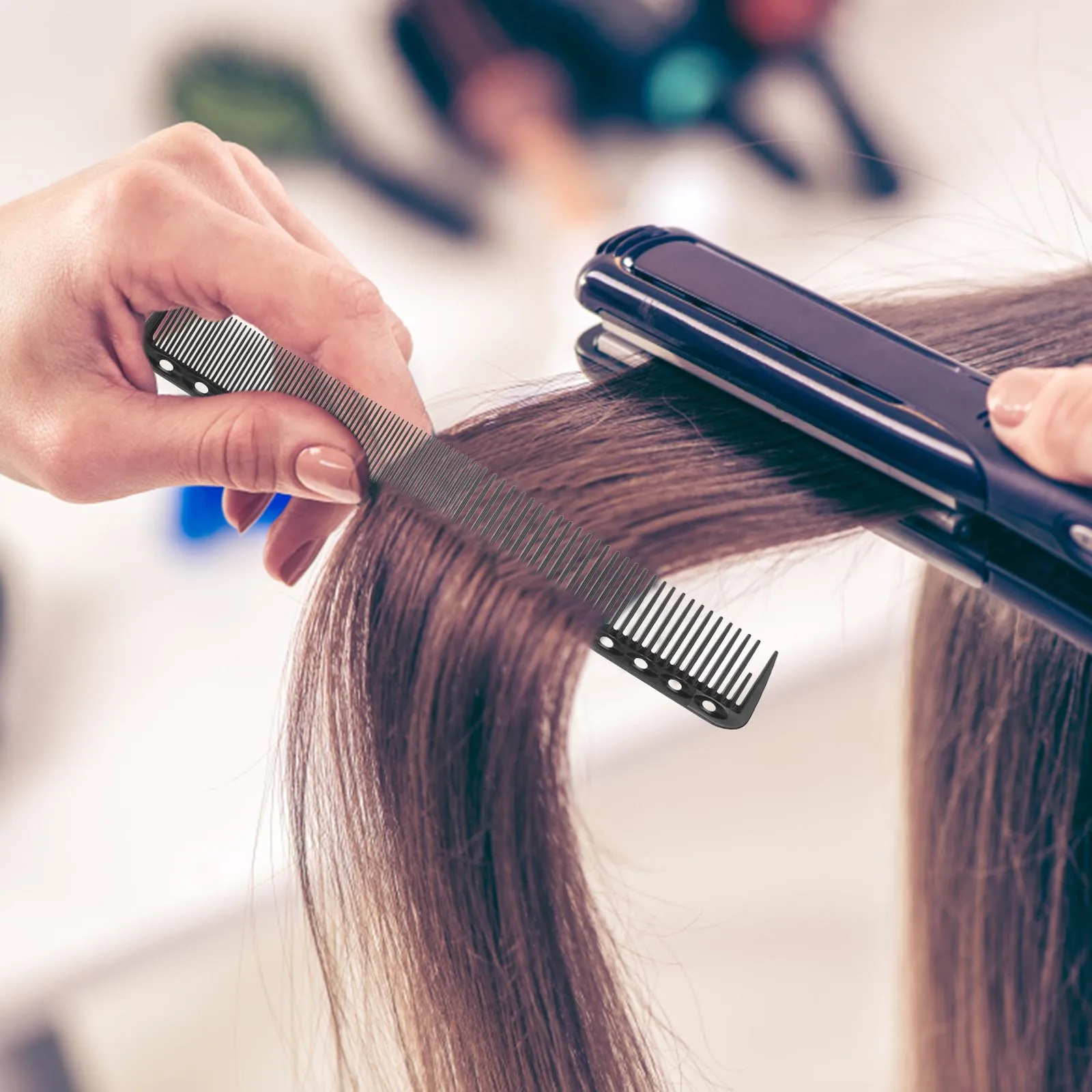 

2Pcs Plastic Anti Static Styling Combs Double End Fine Coarse Teeth Hairdressing Comb Salon Hair Comb Set Detangling Hair Tool