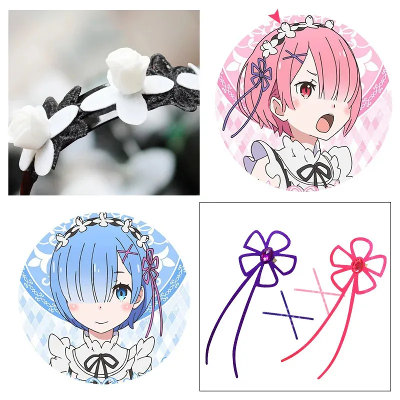 Re: Life In A Different World From Zero Cosplay Headpiece Ram Rem Headband Headwear Cosplay Costume Hair Accessories Prop Gift