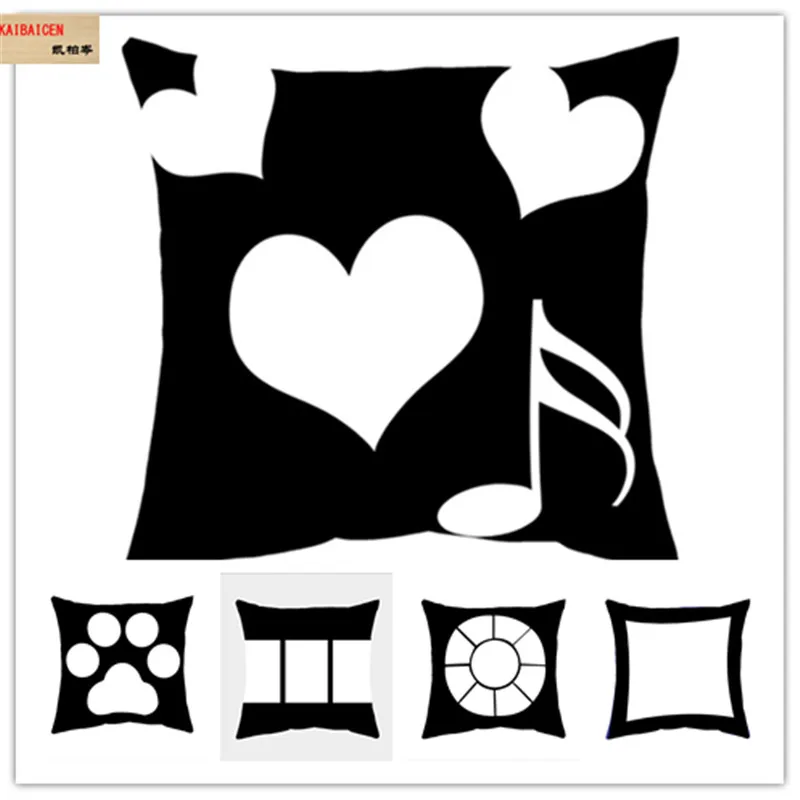 

10pcs/Lot blank Short fleece pillow cover 9 grid /6/4/13/7 grids Sublimation blanks heart moon pillowcase 40*40cm cushion