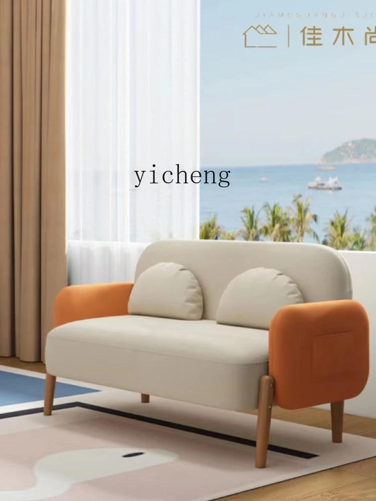 YY Technology Cloth Sofa Small Apartment Modern Simple Fabric Single Economical