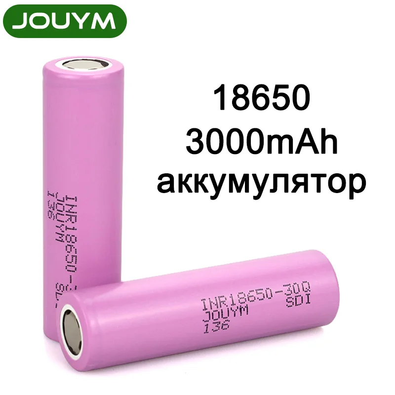 

JOUYM 3000mAh High Current 18650 Battery 30A Discharge Rechargeable Lithium Batteries 3.7V Power Cell for Screwdriver Tool