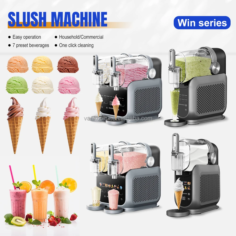 ماكينة طين منزلية 1.8 لتر، علبة واحدة، مصنعة للمشروبات المجمدة ذات 8 أوضاع، معدات هادئة وقابلة للفصل #2