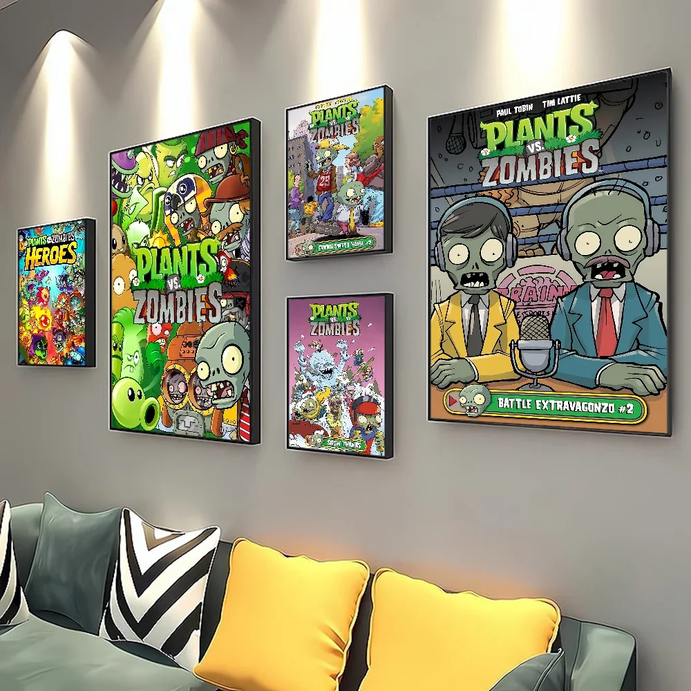 Game P-Plants Vs. Z-Zombies Good Quality Prints And Posters Whitepaper Prints Posters Artwork Wall Decor