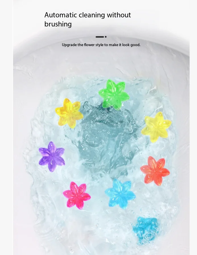 Toilet Flower Gel, Deodorant and Fragrant Toilet Cleaner, Precious Bathroom Scented Cleaner, Toilet Deodorant Device.
