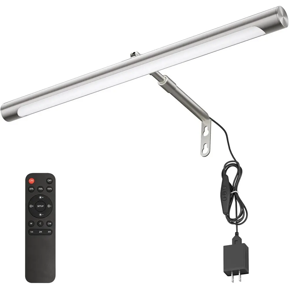 

Светильник для картин Coinmit, подключаемый, 16 дюймов, регулируемый светодиодный светильник для картин и произведений искусства с таймером и пультом ДУ, для галерей и выставок