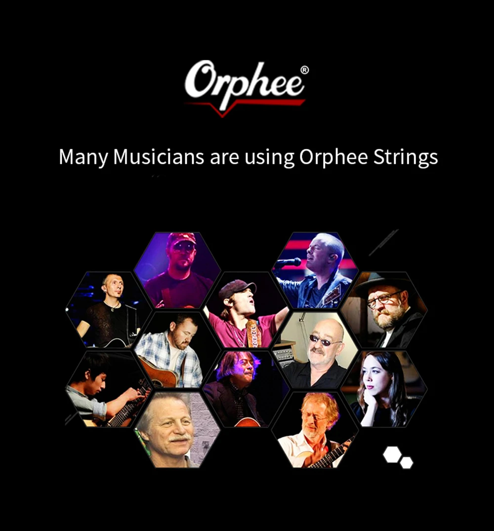 Orphee RX-Serie E-Gitarrensaiten, sechseckiger Kohlenstoffstahl, 6 Saitenkern, austenitischer Legierungs-Umwickelte Saiten, Gitarrenzubehör – Detail 2