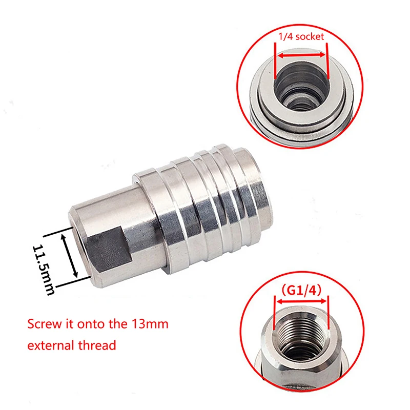 

1Pcs Self-locking 1/4" Quick Connector Holder With Various Fitting Thread M14 G1/4 M22 For High Pressure Wash Gun