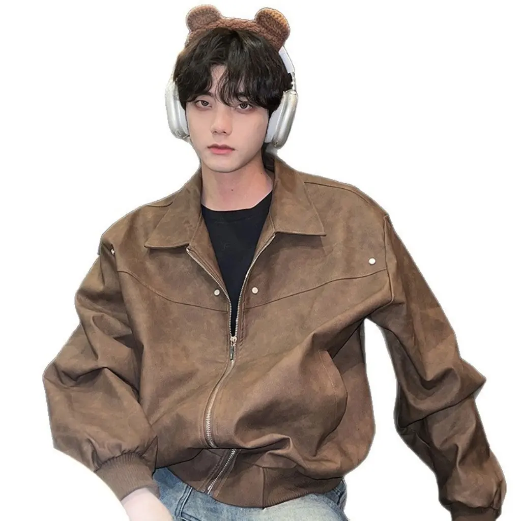 Chaquetas informales de alta gama para parejas, diseño de nicho de primavera y otoño, ajuste holgado para hombres y mujeres, prendas de vestir exteriores de moda nacional