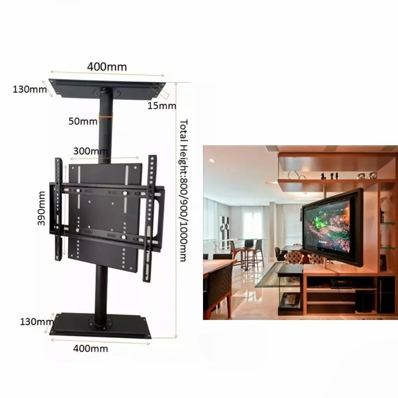 360° Rotating TV Cabinet Stand Heavy    Height Adjus   80-100cm for 26-72