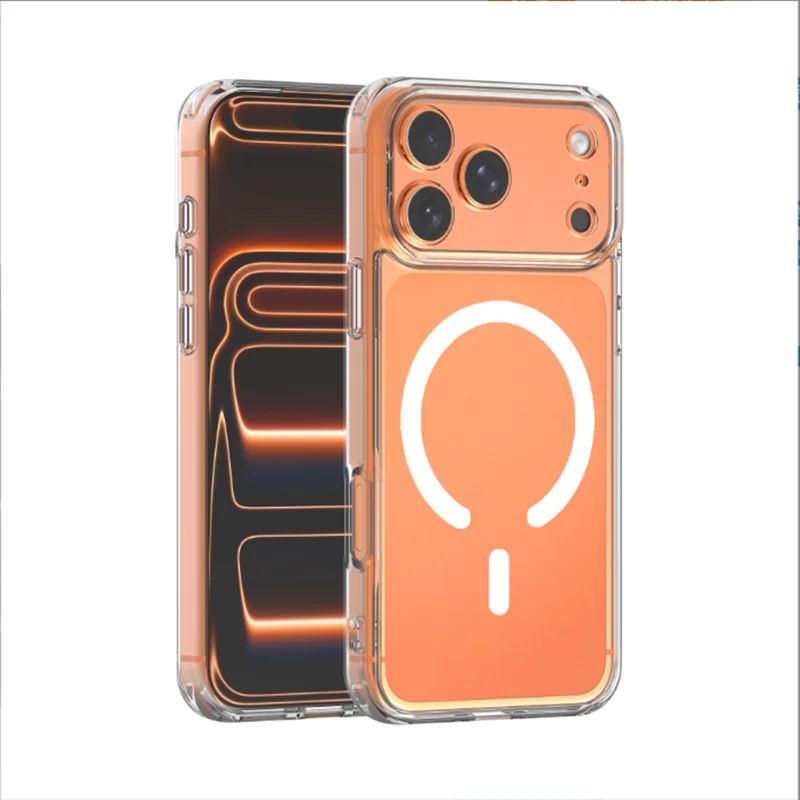 Magnetische Original-Klarhülle für iPhone 18 17 16 15 14 Plus 13 12 11 Pro Max mini Funda für Magsafe Silikon Transparente Abdeckung