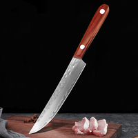 Barbecue Kitchen Cooking Chef Damascus Knives Wood Handle Handmade Blade Fruit Knife Kitchen Slice Meat Vegetable Damascus Knife