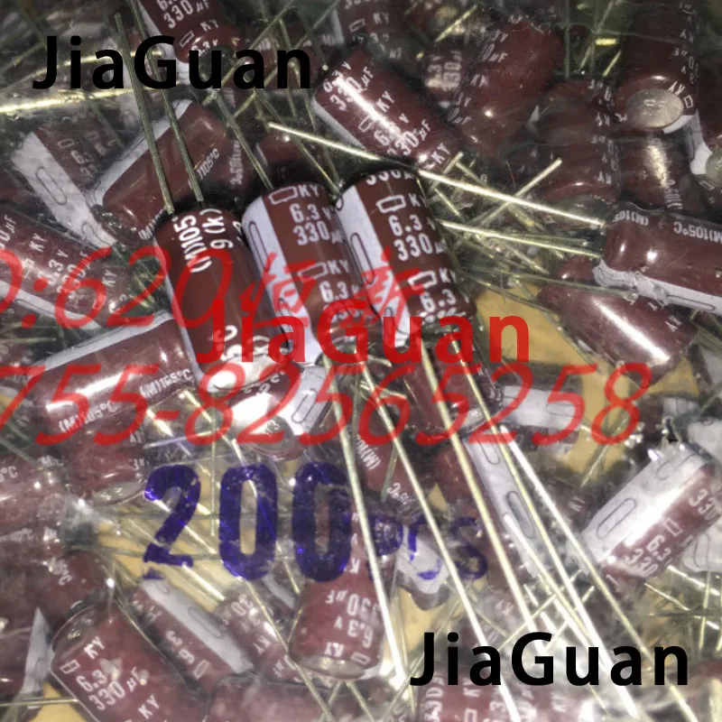 50pcs NEW CHEMI-CON 330uf/6.3v NIPPON KY 6.3V330UF 6.3x11MM electrolytic Capacitor 330UF 6.3V NCC 6.3v 330uf