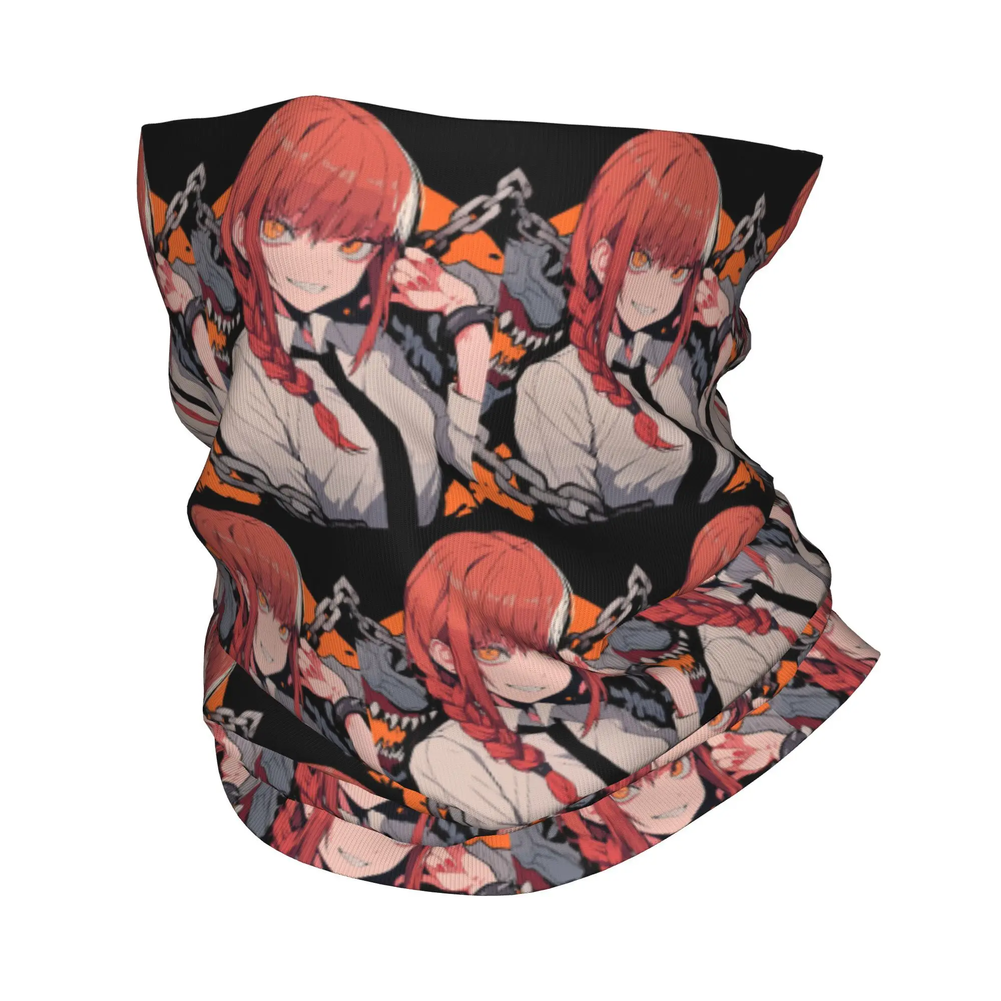 マキマチェーンソーマンバンダナネックゲートルプリントラップスカーフ多用途ヘッドバンドランニング男性女性大人洗える