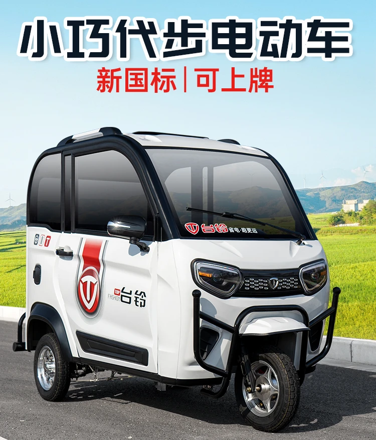 Customized Tailing brand electric tricycle for small household use with a covered license plate, electric scooter for women to p