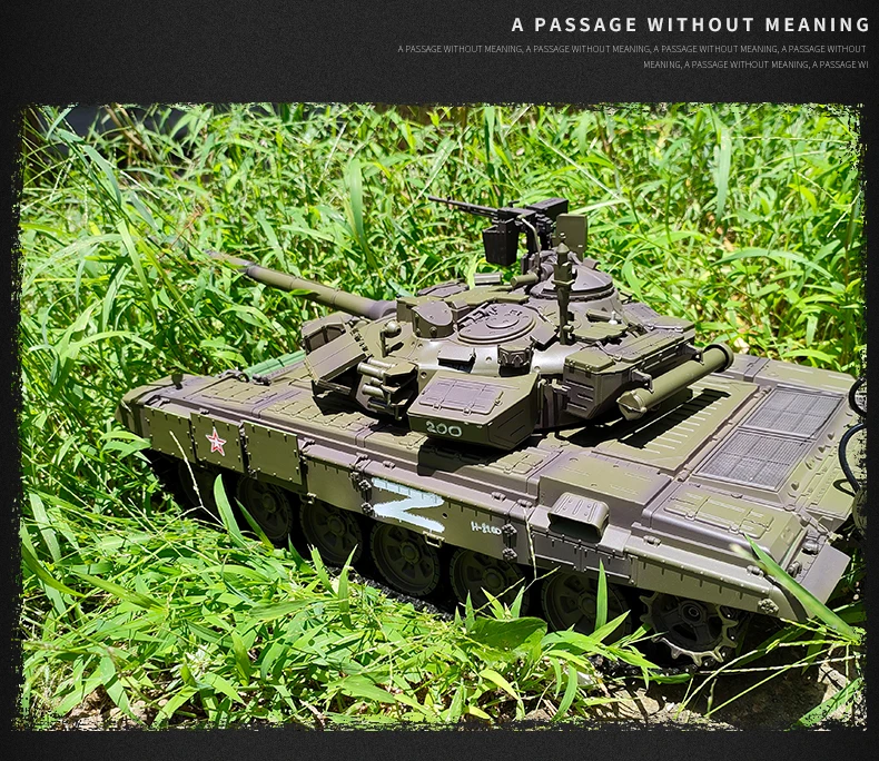 New 7.0 version T90 heavy-duty tank vehicle, super large 65CM remote control tank tracked vehicle (color customized basic versio