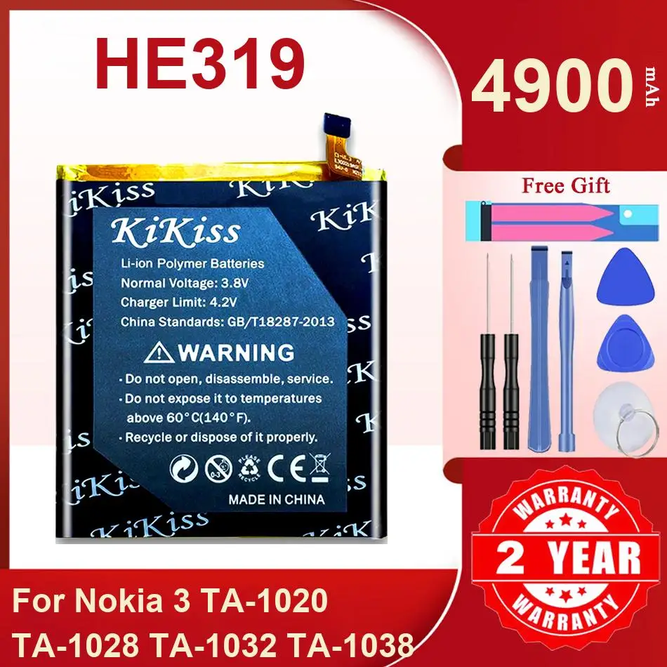 

4900Mah Kikiss Battery HE319 For Nokia 3 TA-1020 TA-1028 TA-1032 TA-1038