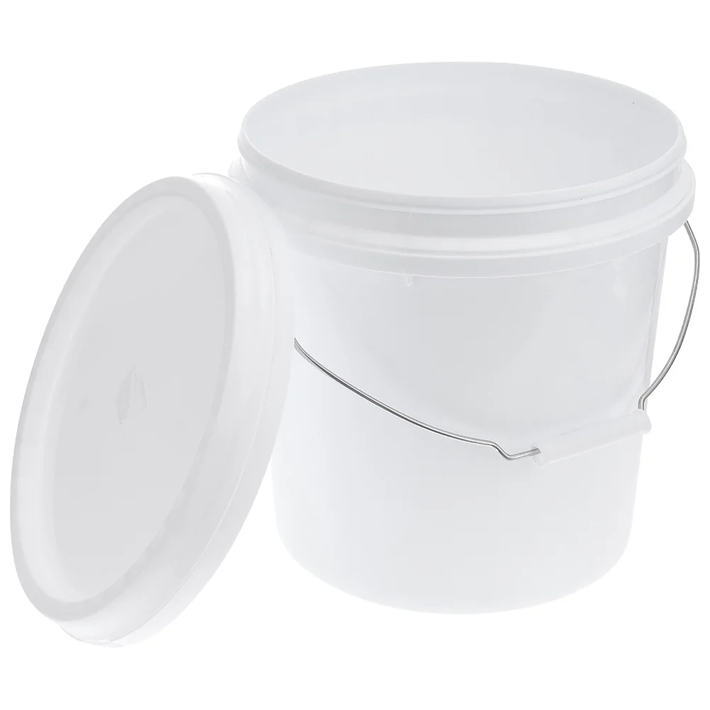 

Plastic 1L Round Small with Lid Sealed Bucket for Home Use Gallon Bucket Food Grade Pet Food Storage Container Paint Pail