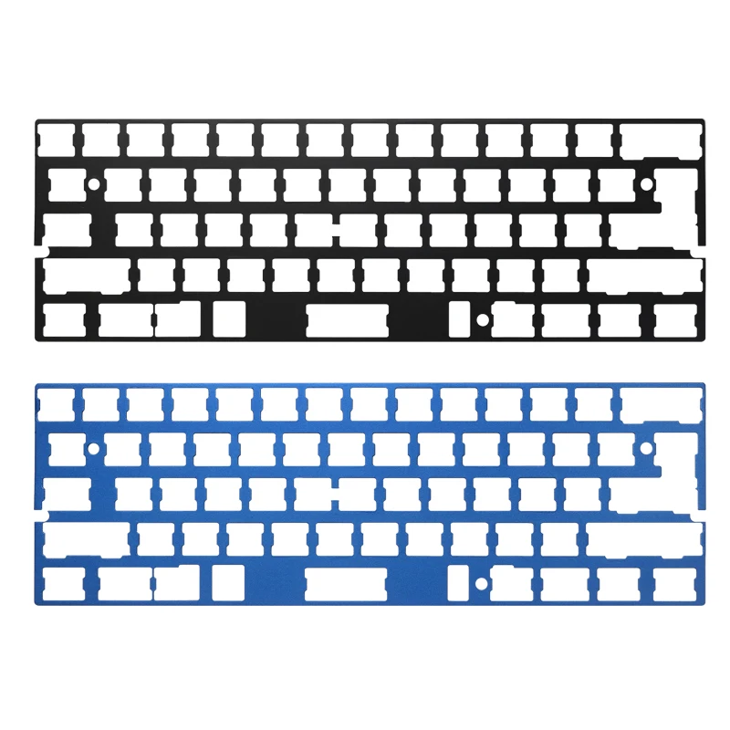 

GH60 DZ60 PCB Plate 1.5mm thick Anodized Aluminum CNC Poker 61 64 keys Layout