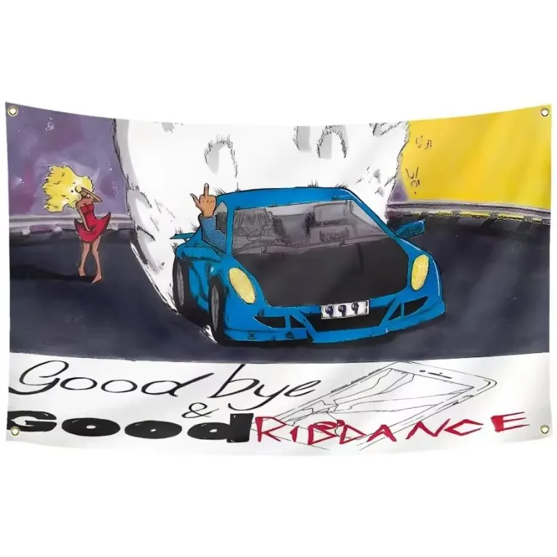 Juice WRLD Goodbye & Good Riddance Rap Tapestry, Polyester Wall Hanging for Bedroom Dorm Living Room Hip Hop Fan Gift