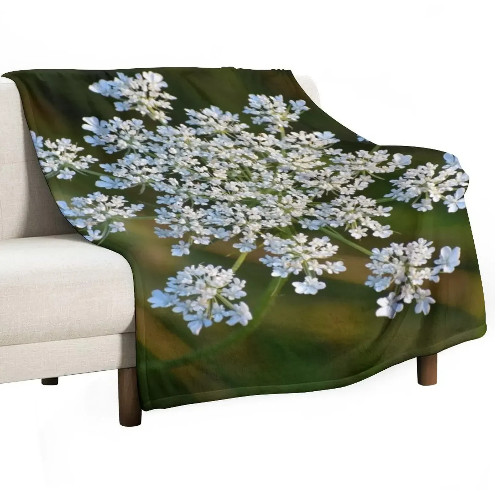 

Queen Anne's Lace Throw Blanket decorative Thin Vintage Blankets