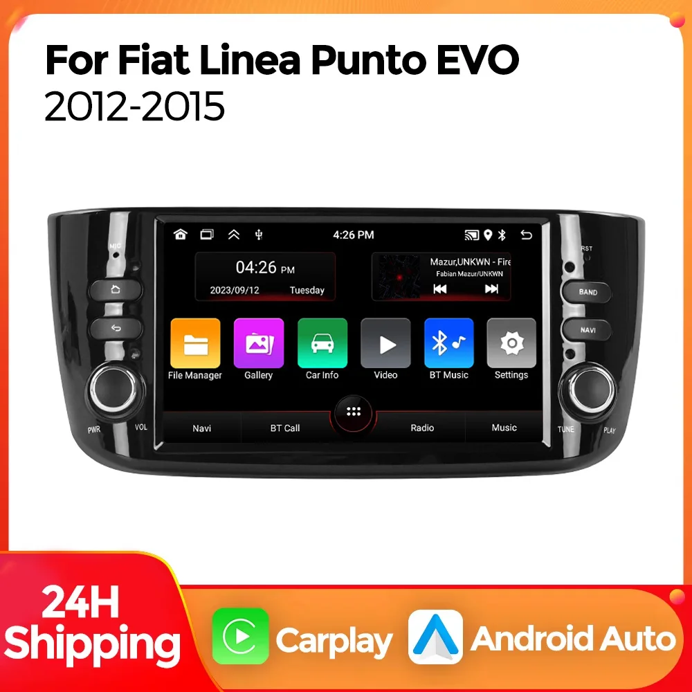 MEKEDE Carplay Andorid Auto Car Radio Intelligent System For Fiat Linea Punto EVO 2012-2015 WIFI BT FM  Car Intelligent System