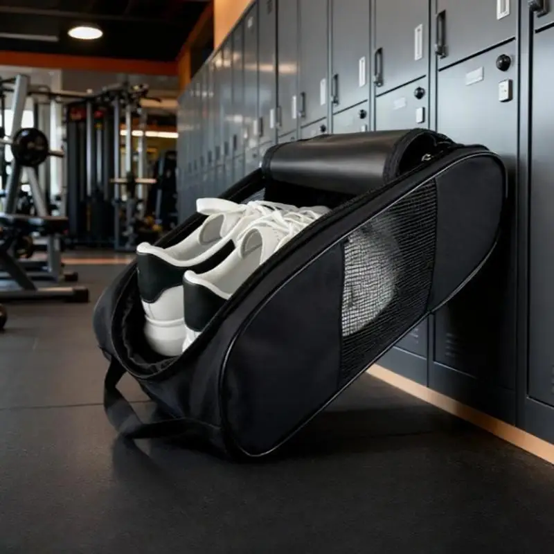 Large Capacity Shoe Bag Mesh Breathable Waterproof Foldable Carrier for Basketball Outdoor Sports Travel Gym