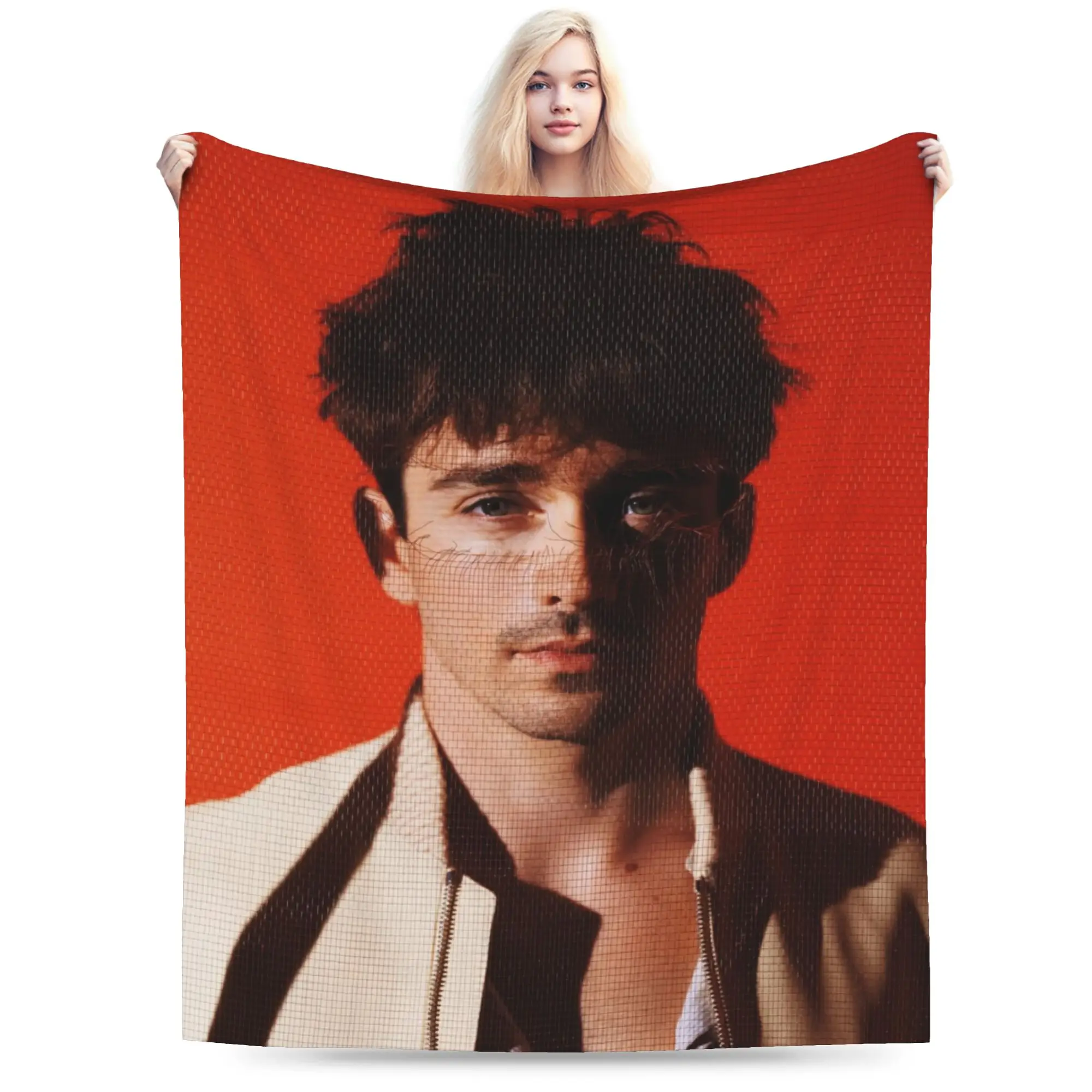 C-Charles L-Leclercs Blanket  Super Soft Funny Plush Bedding Throws For Couch Chair Picnic Flannel Bedspread Bed Cover