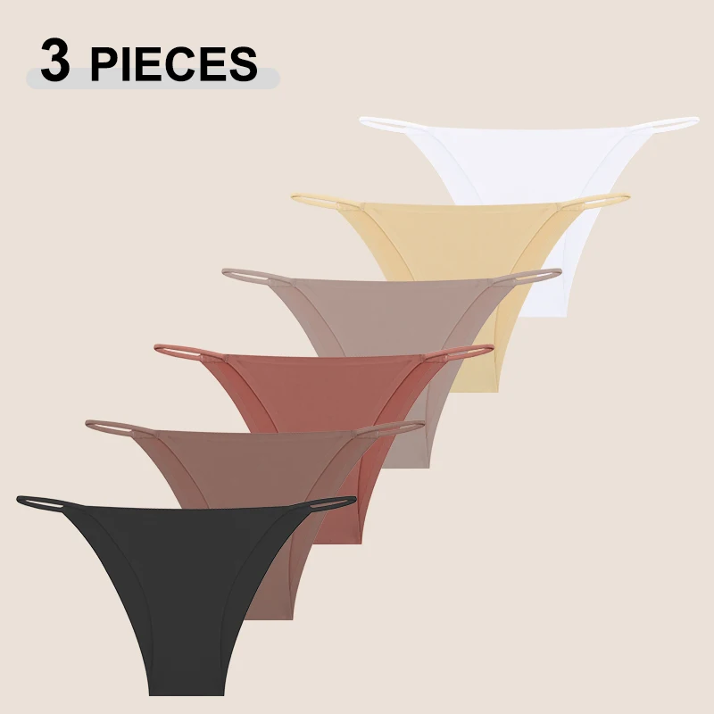 Women Seamless Panties  Low Rise Briefs for Female Mluti Colors Breathable Lingerie Ice Silk No Trace Underwear Soft S-XL