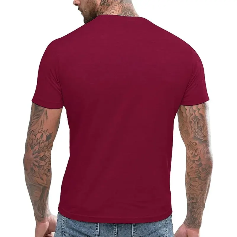 Men\'s Slim Fitted Casual Short Sleeve Button T-Shirts Contrast Color Stitching Top Tees