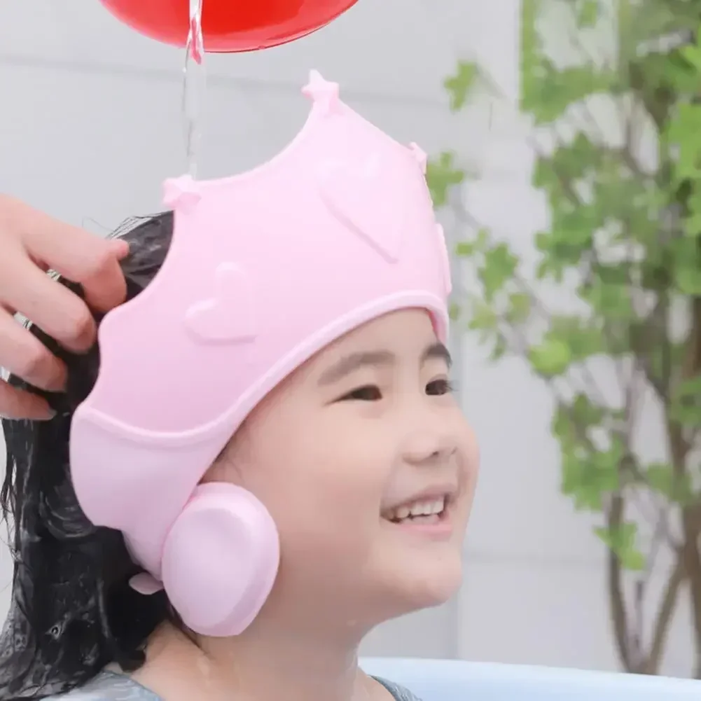 Für Kinder Gehörschutz Sichere Kinder Shampoo Baden Einstellbare Haar Waschen Hut Dusche Schützen Kopf Abdeckung Baby Dusche Weiche Kappe – Detail 3