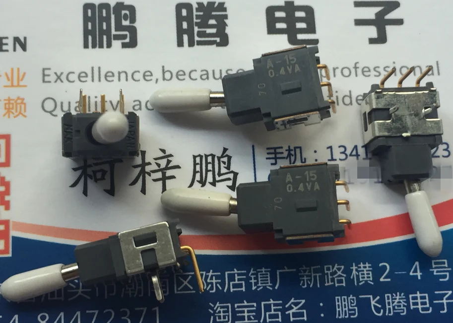 

1PCS Original Japan A-15AH miniature toggle switch bent foot 3 feet 2 gears self-reset shaking head toggle