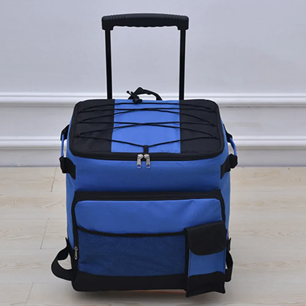 Outdoor large capacity trolley case insulation bag car picnic box travel ice pack storage Insulation suitcase handbag luggage