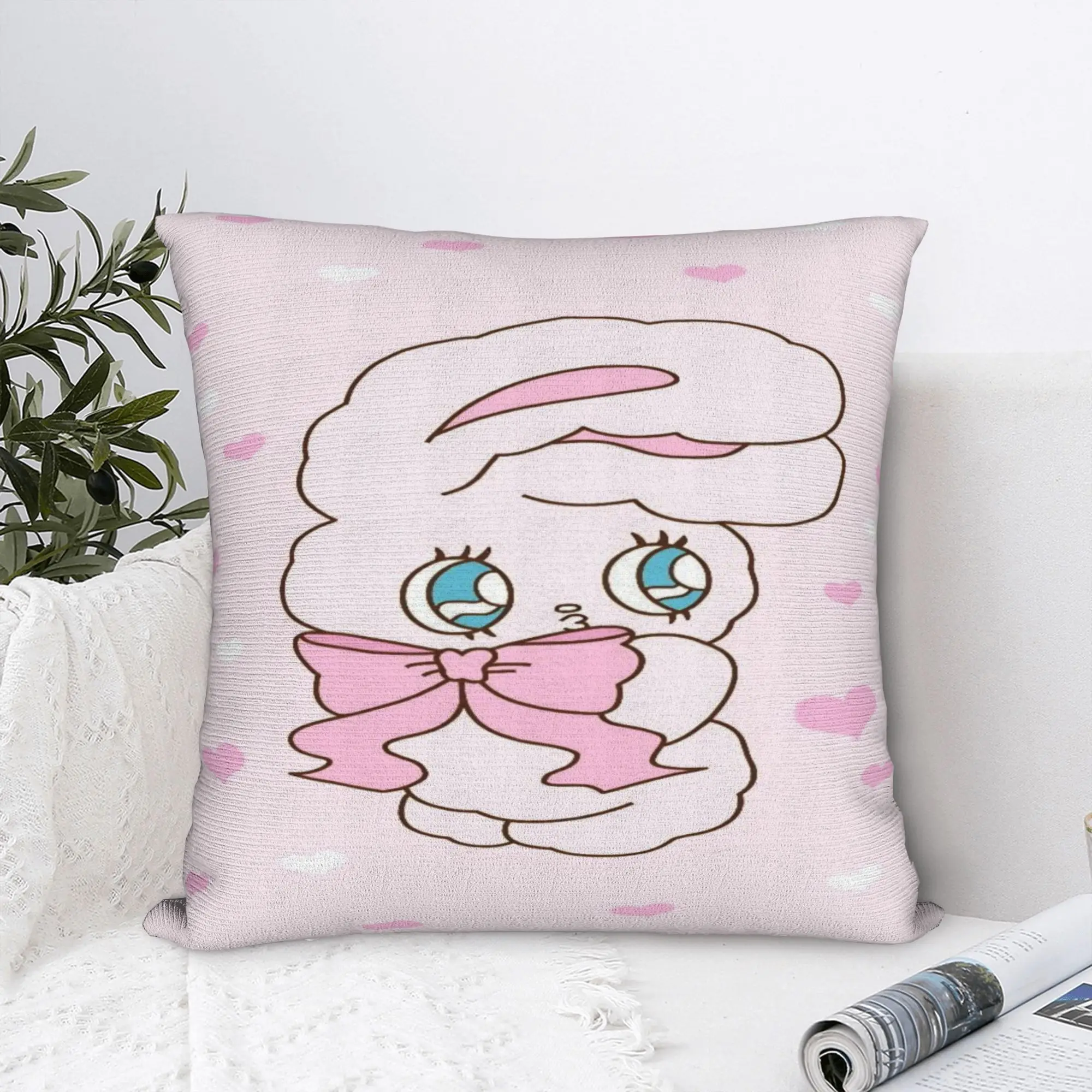 Bed Decoration Esther Bunny cartoon rabbit Pillowcase Merch  Pillow Covers Zippered Multiple Sizes