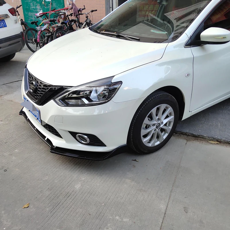 

For NISSAN SENTRA 2016-2019 Front Bumper Lip Diffuser Body Protector Plate Cover Trim Strip Car Styling Auto Accessory