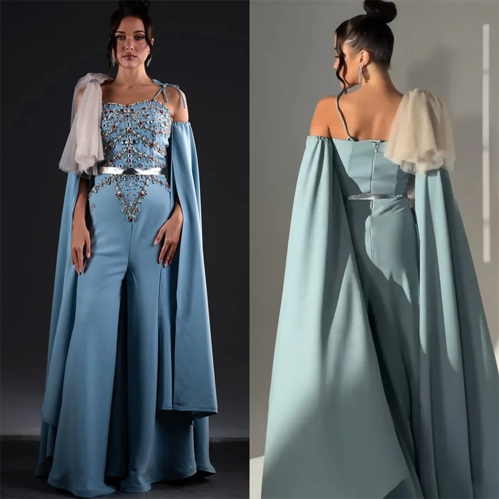 

Evening Gown Prom Dearin Asymmetrical Pants Floor Length Skirts Vertically Bespoke Occasion Dresses Formal Dress Saudi Arabia