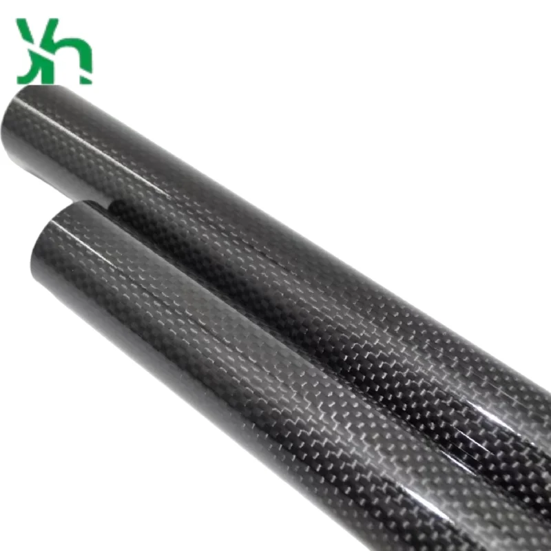 Rura z włókna węglowego 3K o splocie skośnym/prostym, matowa powierzchnia, stosowana w zastosowaniach dronów zapobiegających odblaskom, precyzyjna rura z włókna węglowego.
