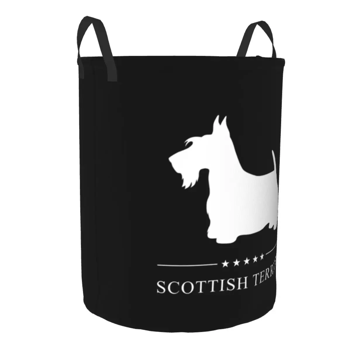 Custom Scottish Terrier Laundry Basket Foldable Scottie Dog Toy Clothes Hamper Storage Bin for Kids Nursery