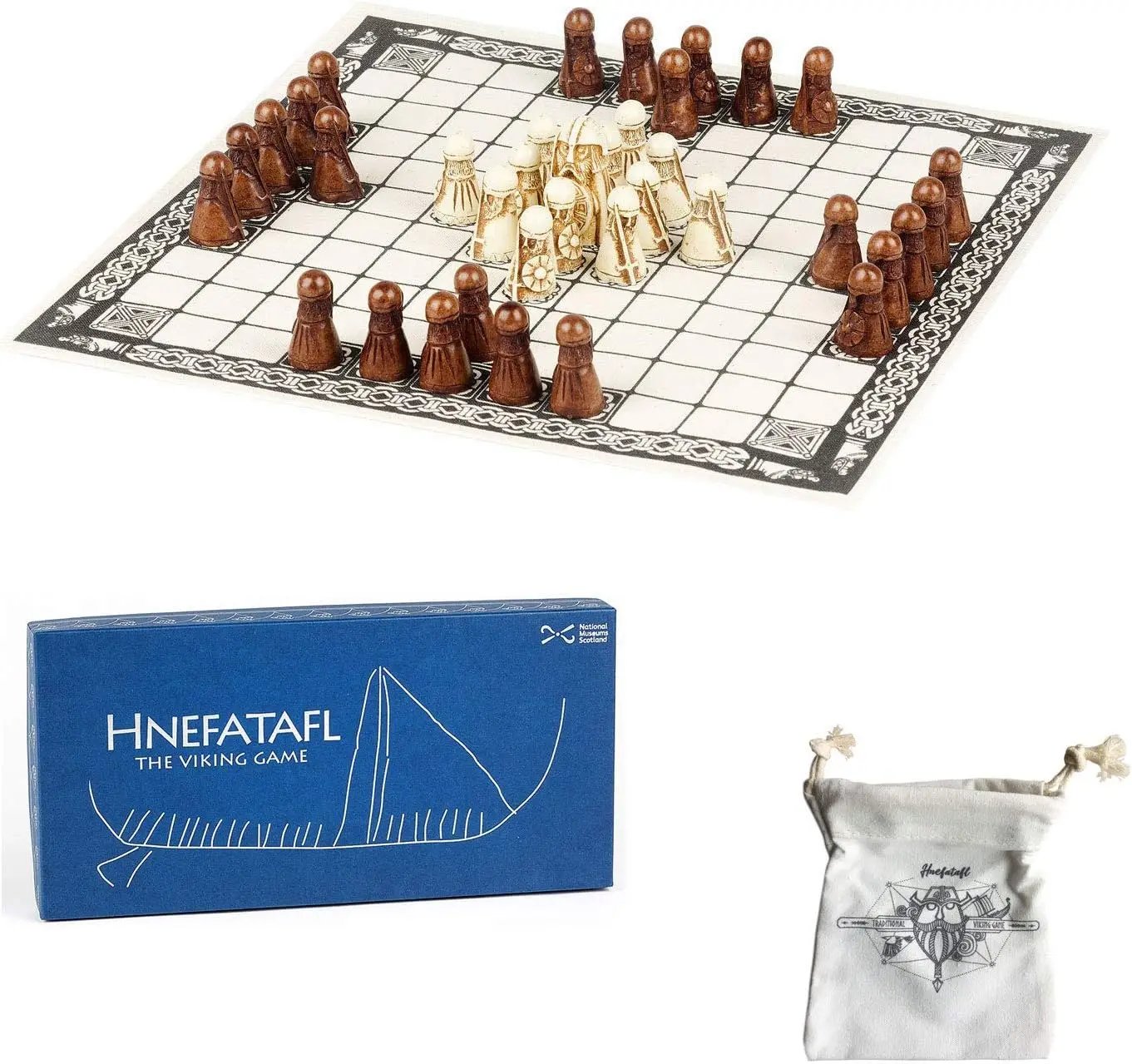 

Hnefatafl - The Viking Game - Authentic NMSS Version | Cotton Drawstring Pouch