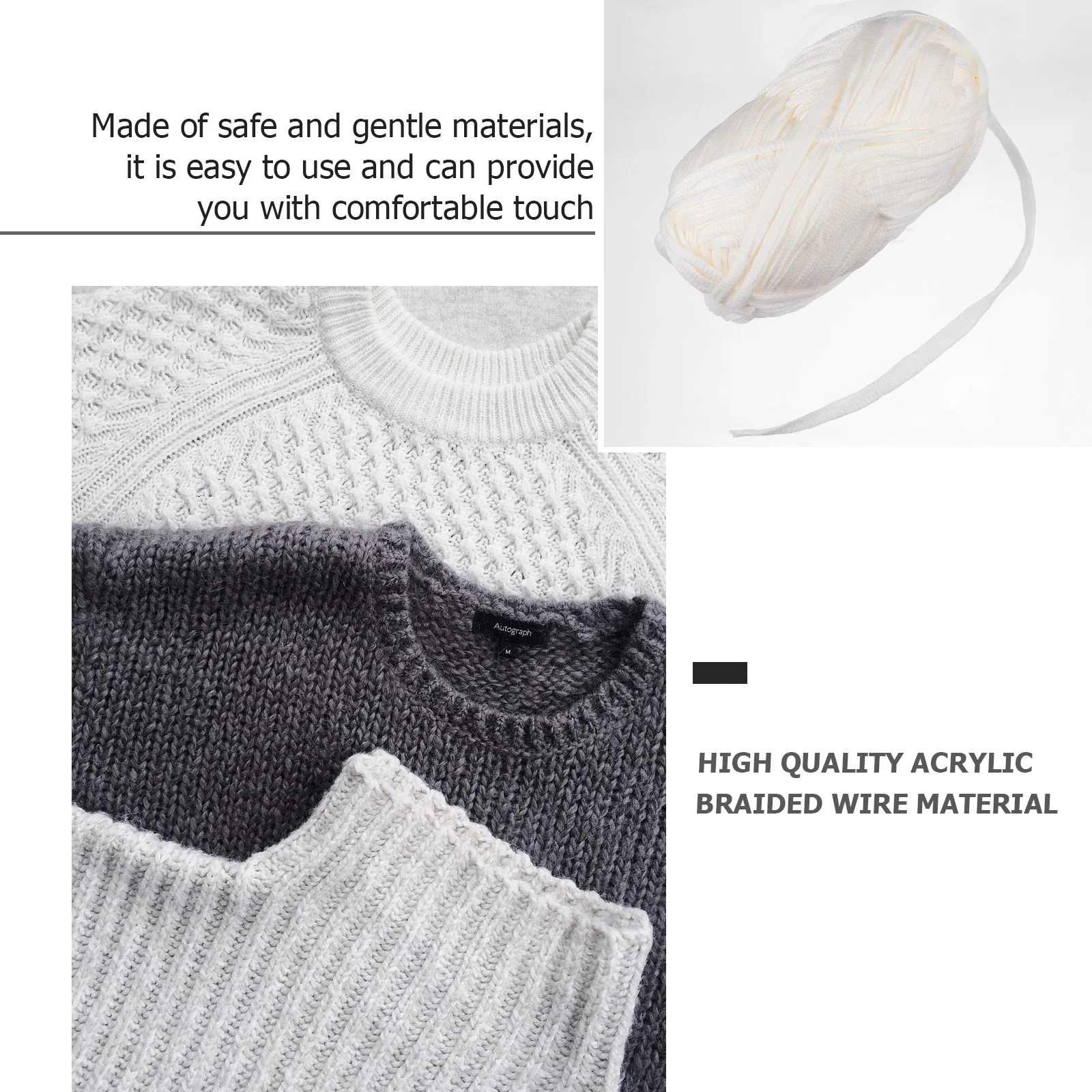 

DIY Accessories Braided String Practical Weaving String Durable and Safe for All Craft Lovers to Practice Knitting