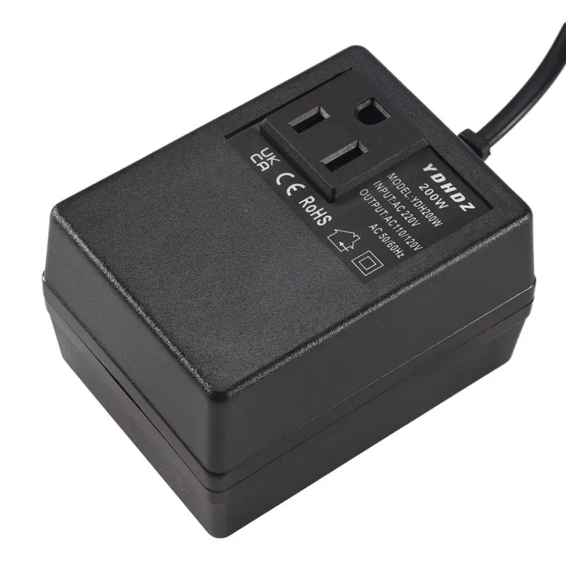A33T-1 PCS 200W Voltage Converter Transformer 220V To 110V Step Down Travel Voltage Transformer Converter US Plug view 5