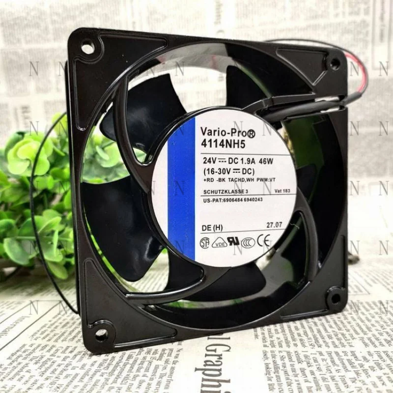 YJJ 1 шт. для охлаждающего вентилятора Ebmpapst 4114 NH5 24 В 1,9 А 46 Вт 120*120*38 мм