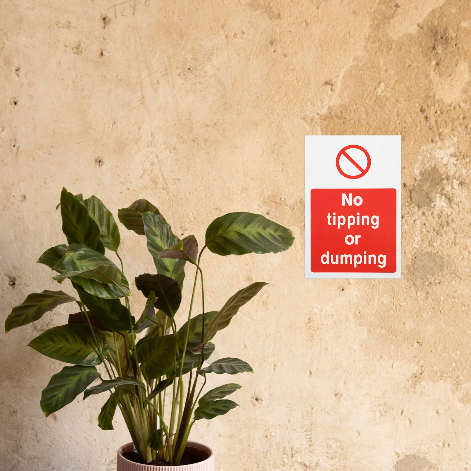 10 Pcs No Dumping Sign Stickers Self Adhesive Outdoor Traffic Safety Signs Warning Labels