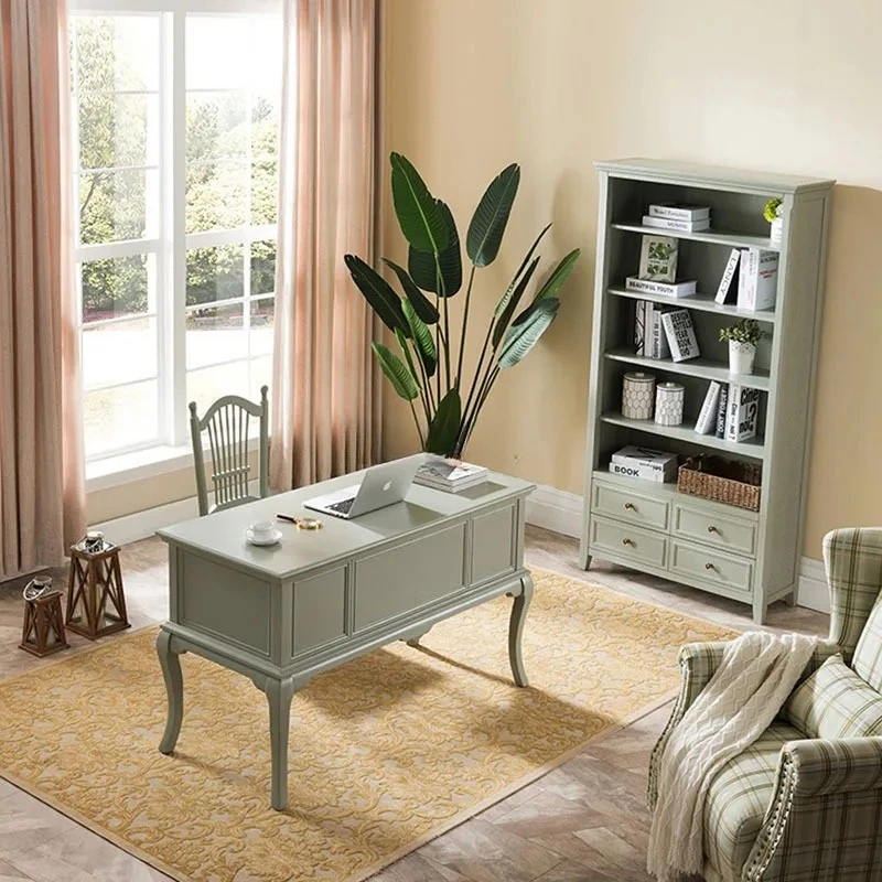 

*American rural light luxury desk modern simple study home solid wood writing desk