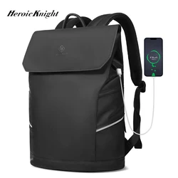 Heroic Knight-mochila informal para hombre, bolsa de viaje para ordenador portátil de 15,6 pulgadas, impermeable, elegante, diseño de tira reflectante para negocios