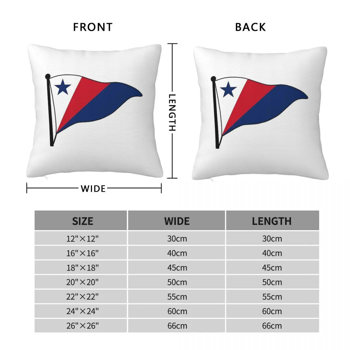 Corinthian Yacht Club Flag Square Pillowcase Polyester Linen Velvet Pattern Zip Decorative Pillow Case Bed Cushion Cover